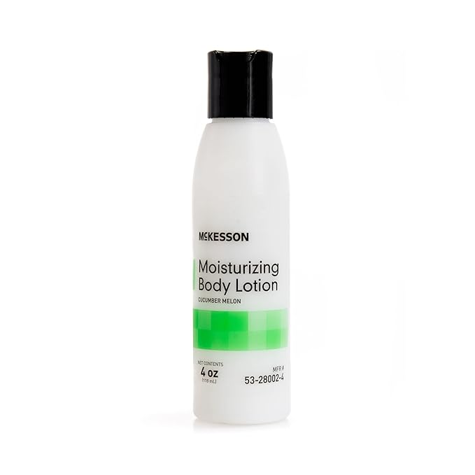 McKesson Hand and Body Lotion for Fragile Skin - Moisturizes Dry, Cracked Skin - Cucumber Melon Scent, 4 oz, 48 Count