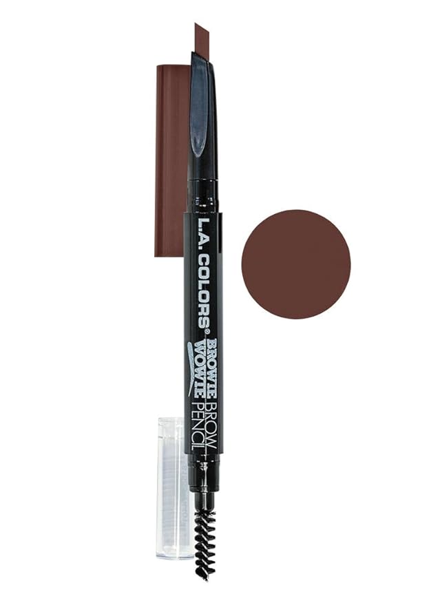 L.A. COLORS Browie Wowie Brow Pencil, Warm Brown CBP404 (Pack of 2)