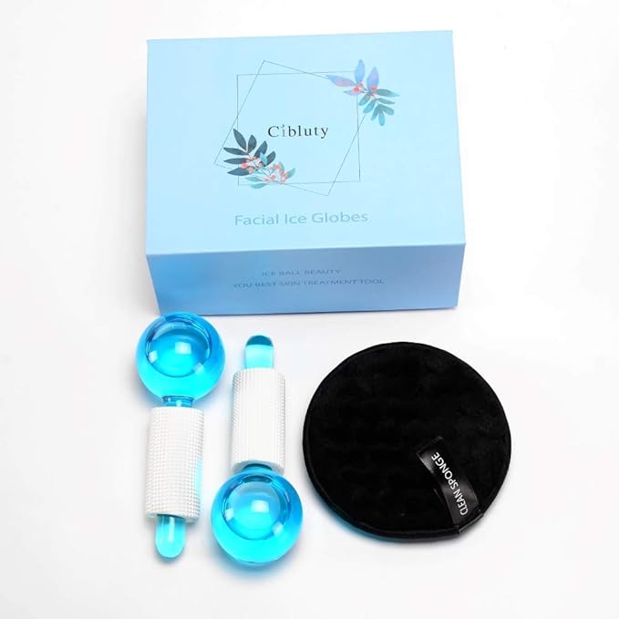 ICE Globes for Facial, 2 PCS Facial Globes for Massage Tool, Facial Roller Cold Skin Massagers, Tighten Skin, Reduce Puffiness and Dark Circles, Enhance Circulation