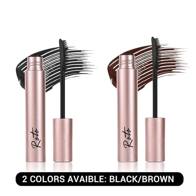 Volumizing and Lengthening Mascara,Black Mascara Waterproof,Liquid Curling Eyelash Mascaras,Voluminous Tubing Smudge Proof Fiber Mascaras,No Clumping or Flaking