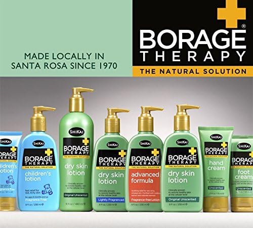 ShiKai Borage Therapy Dry Skin Lotion Body Moisturizer (16 oz) Unscented Skincare | Hydrating Lotion for Dry Hands & Body | With Oatmeal & Shea Butter