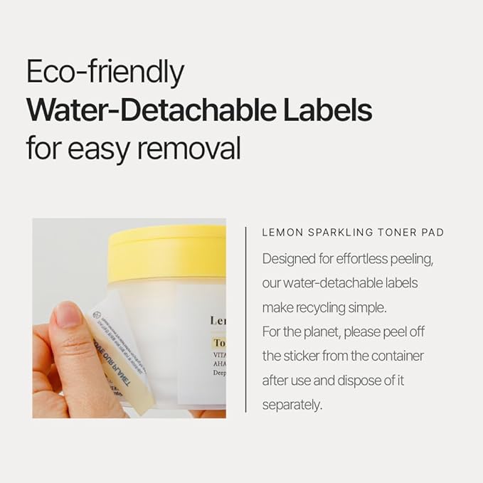 SECRETKEY Lemon Sparkling Toner Pads, Lemon & Vitamin C with AHA and BHA, For Radiant-Looking and Hydrated Skin, Daily Facial Pads for Dull Skin and Pores, Korean Skincare (6.00 oz / 170g)