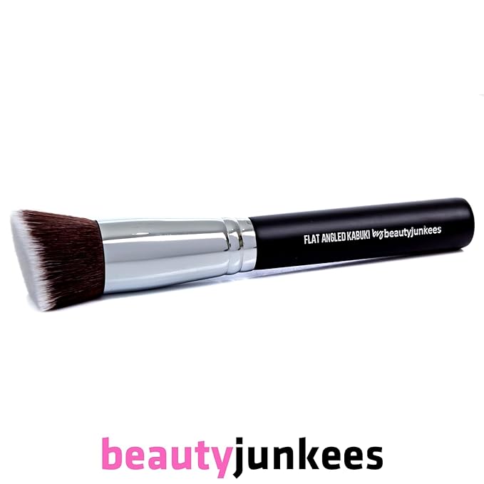 Contour Brush Bronzer Blush - Flat Angled Kabuki Brush for Face, Foundation Brush, Dense Synthetic Bristles for Blending, Buffing, Stippling, Setting with Powder Cream Liquid Makeup