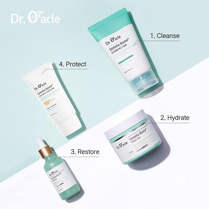 Dr.Oracle Centella Biome Cleansing Foam - Daily Facial Cleanser, Foaming Face wash for Sensitive, Acne-prone, Irritated Skin, 4.06 fl. oz/120ml, Dermatologist Tested, Korean Skincare