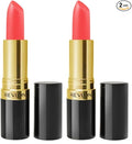 REVLON Super Lustrous Lipstick,Creamy Formula For Soft,Fuller-Looking Lips,Moisturized Feel,674 Coral Berry,0.15 oz,(Pack of 2)