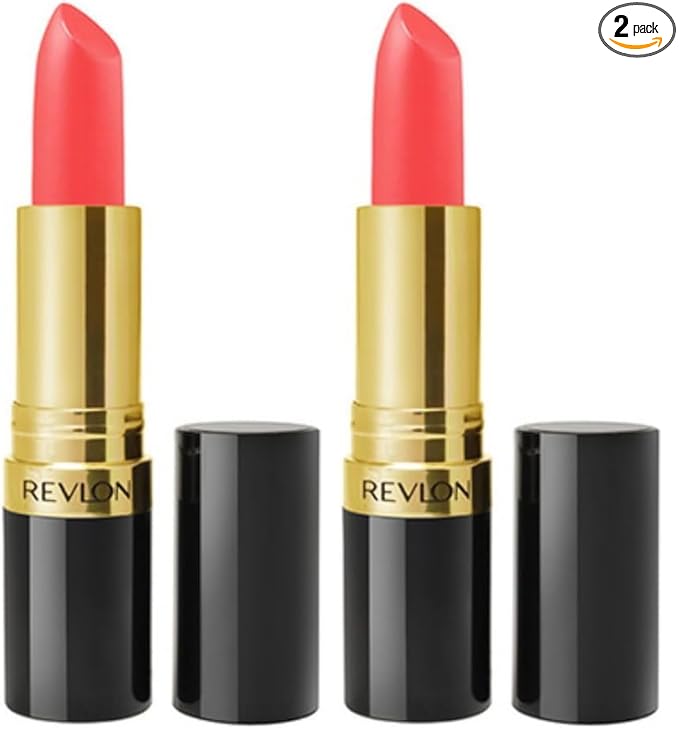 REVLON Super Lustrous Lipstick,Creamy Formula For Soft,Fuller-Looking Lips,Moisturized Feel,674 Coral Berry,0.15 oz,(Pack of 2)