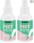 Freeman Flirty Feet Coconut and Aloe Instant Peeling Foot Spray, Softening Foot Peel Mask Exfoliates & Removes Dead Skin, Moisturizes Dry Feet, Clean Ingredients, 4 fl.oz./ 118 ml Bottle (Pack of 2)