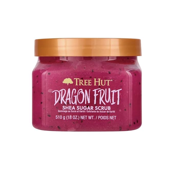 Tree Hut Dragon Fruit Body Scrub, Exfoliating & Hydrating Sugar Scrub with Shea Butter & Essential Oils, Smooth Skin, Body Exfoliator For All Skin Types, Self Care Gifts for Women, Vegan, 18 Oz