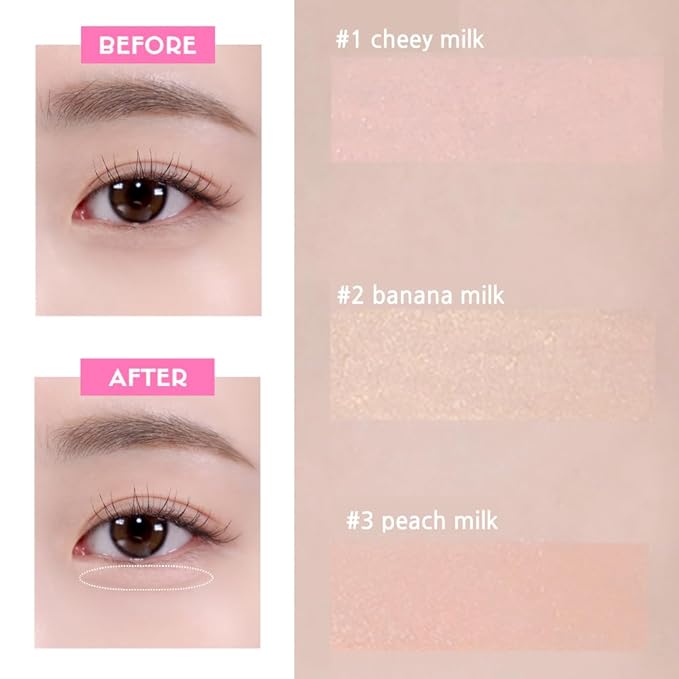 BBIA Last Powder Pencil 3 Colors - Shimmer Glitter Stick Eyeshadow Eyeliner, Under Eye Highlighter Stick Smooth Long-Lasting Creamy Crayon Eye Shadow Liner Pencil Korean Eye Makeup (03 PEACH MILK)