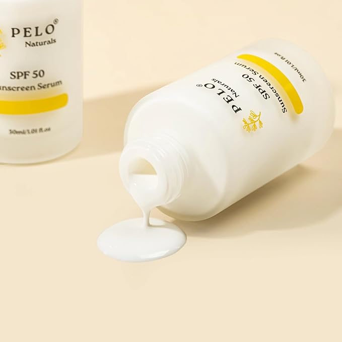 Sunscreen Serum- Enriched Mineral Face Sunscreen SPF 50 with Zinc Oxide 20% Titanium Dioxide 5%- With Hydrating Squalane For All Skin Types and Skin Tone 1oz