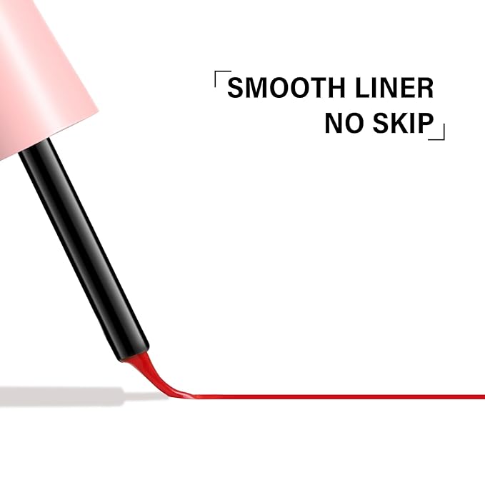 Boobeen Liquid Eyeliner Pen, Colored Eye Liner Waterproof Smudge Proof, Eyeliner Ink Liner with Precision Tip for Bold Eye Looks