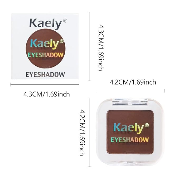 Dark Brown Matte Eyeshadow Singles Makeup for Older Women, Coffee Mocha Cocoa Chocolate Brown Cream Single Matte Eye Shadow PaletteHigh Pigment Waterproof Monochrome Mini Eyeshadow Palette
