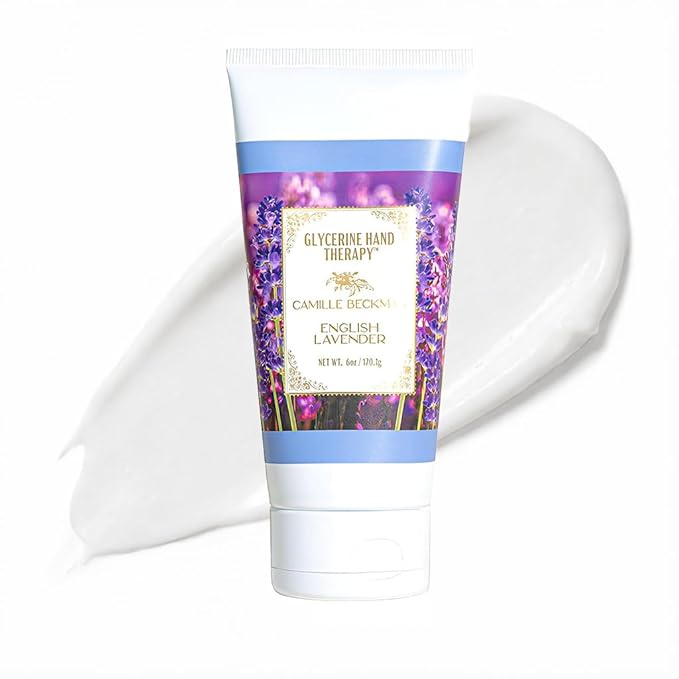 Camille Beckman Glycerine Hand Therapy Cream, English Lavender, 6 Ounce
