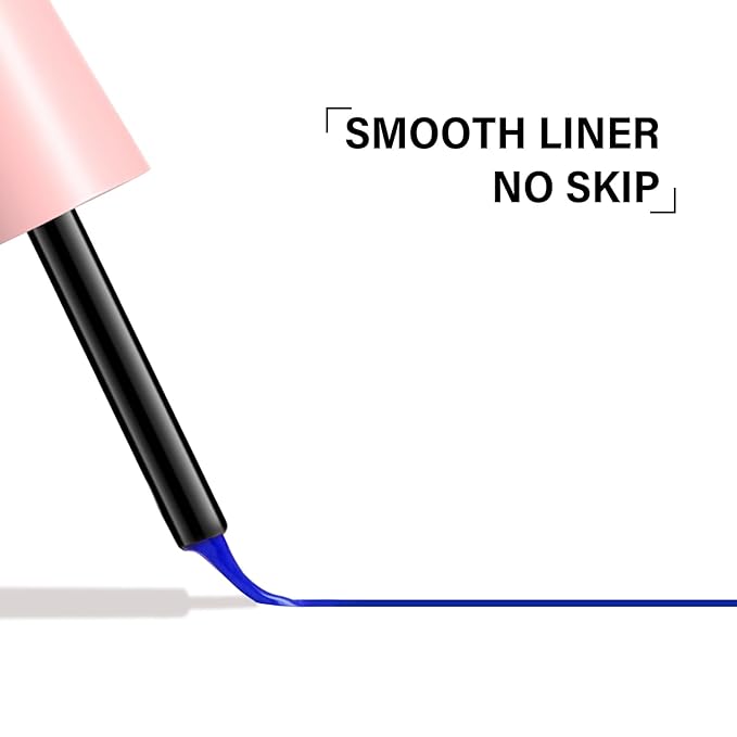 Boobeen Liquid Eyeliner Pen, Colored Eye Liner Waterproof Smudge Proof, Eyeliner Ink Liner with Precision Tip for Bold Eye Looks