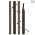 Ultra Fine Liquid Eyeliner Set，4 Pack Matte Brown EyeLiners Pencils，Eye Ink Liner-Precision Tip for Winged and Inner Corner Makeup，Long Lasting，Quick-Dry，Waterproof ，Easy to Apply for Beginners