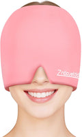 ZNÖCUETÖD Migraine Headache Relief Cap Hat Full Head ice Pack Wrap Cooling Gel Ice Beanie Cold Cap Hot/Cold Compress Therapy for Sinus, Stress, Tension, Head Pain Relief, Gift for Women