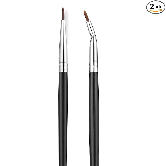 Fine Angled Eyeliner Brushes, JASSINS Precision Gel Eye Liner Brush,Synthetic Bristles Eye Makeup Tool,Ultra Thin Slanted Flat Angle for Beauty Cosmetic Tool
