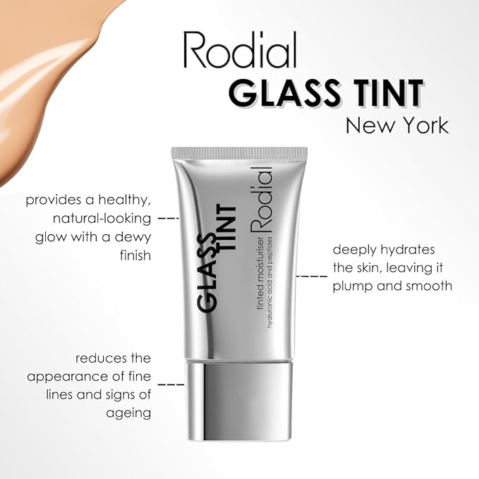 Rodial Glass Skin Tint - Tinted Moisturizer Shade 1.5 New York, Liquid Lightweight Foundation for Natural Makeup (1 fl oz)