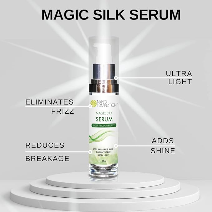 Magic Silk Serum – Shimmer and Shine Hair Serum – Advanced Anti-Frizz Hair Products for Women and Men for Stronger and Softer Hair – UV Protection – Ultra-Lightweight Formula