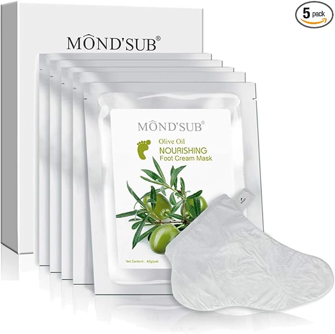 [5 Value Pairs] MOND'SUB Moisturizing Foot Mask Olive Oil