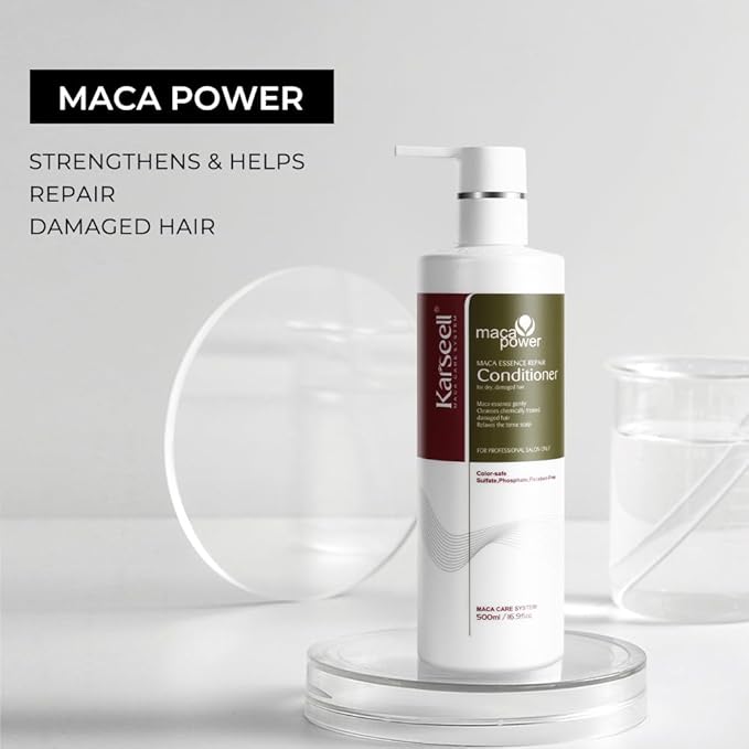 Karseell Conditioner Deep Restores Argan Oil Hair Treatment Smooth Glossy for Dry and Damaged Hair 500ml 16.9 Oz