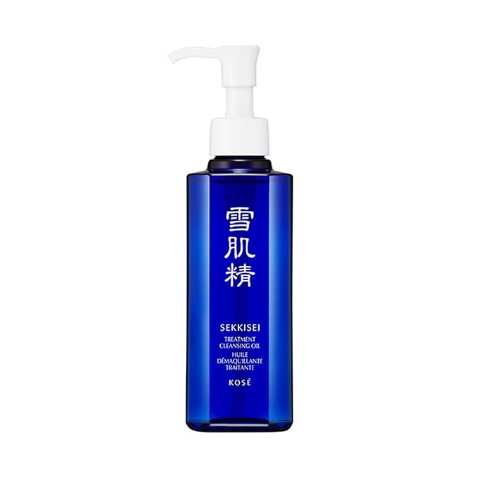 SEKKISEI Treatment Cleansing Oil, Face Cleanser & Makeup Remover, Hydrating Japanese Facial Skincare with Job’s Tears Extract for Glowing, Radiant, Clear Skin, All Skin Types, 10.1 oz