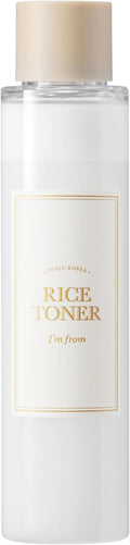 I'm from Rice Toner for Sensitive Skin, Rice Extract from Korea, Glow Essence with Niacinamide, Hydrating, Vegan, Alcohol Free, Fragrance Free, Peta Approved, K Beauty Toner, 5.07 Fl Oz
