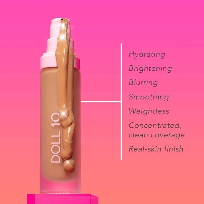 T.C.E. Super Coverage Serum Full Coverage Foundation Makeup for Mature Skin – Hydrating Formula w/Peptides – Full Coverage Makeup – Clean, Vegan, Cruelty-Free - 60 Day Supply - (Light)