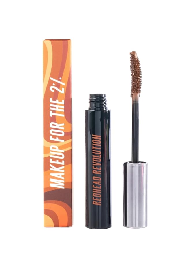 Redhead Revolution's Gingerlash Mascara (Genuine Ginger Reddish) Brown Mascara for Redheads and Strawberry Blondes Volumizing Lengthening Vegan Cruelty Free