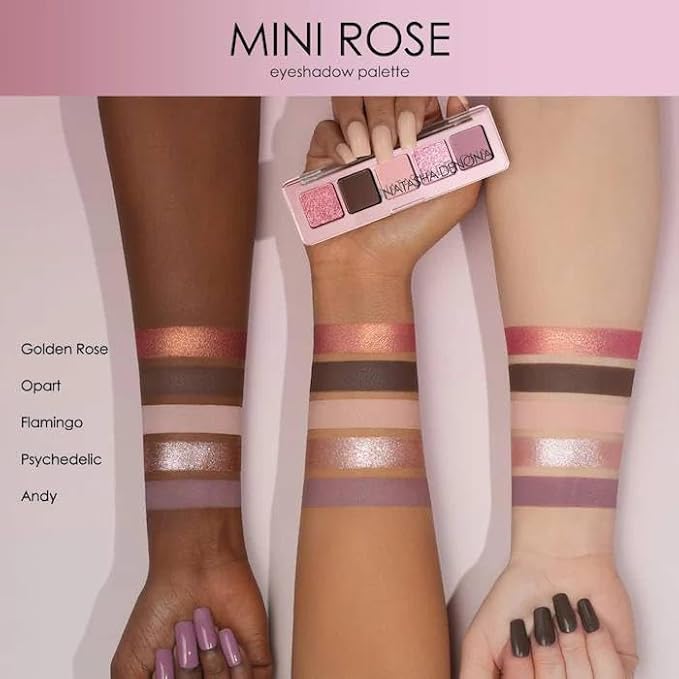 Natasha Denona Mini Rose Eyeshadow Palette + Bonus Premium Korean Sheet Masque with Collagen