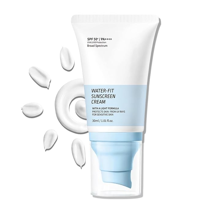 Water-Fit Sunscreen Cream SPF 50+ PA++++,Sunscreen Lotion for Face, Lightweight Daily UV/UVB Protection, Moisturizing Formula, Suitable for All Skin Types, 30ml