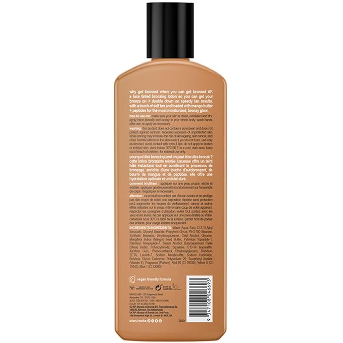 b.tan Sun Tanning Lotion | Tan Accelerator - Best Tinted Browning Cream, Brown Intensifier Bronzing Lotion, No SPF, Packed with DHA Boosters, Mango Butter & Peptides, Austrailian Brand, 8.45 Fl Oz