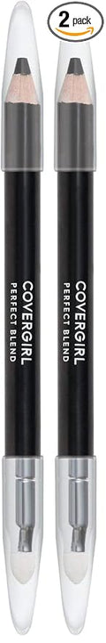 COVERGIRL Perfect Blend Eyeliner Pencil, Basic Black, Eyeliner Pencil with Blending Tip For Precise or Smudged Look, 1 Count (Pack of 2)