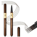 2Pcs 4-Tip Microblading Liquid Eyebrow Pen, Creates Natural Hair-Like Strokes, Waterproof Long-Lasting Smudge-Proof Brow Pen, Light Brown Eyebrow Pencil for Women (Light Brown)