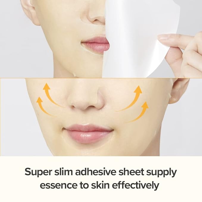 JMsolution Honey Luminous Royal Propolis Mask Plus (10 Sheets, 30ml Each) | Propolis, Honey & Royal Jelly | Deep Nourishing & Glow Korean Sheet Mask | Hydrating K-Beauty Skincare