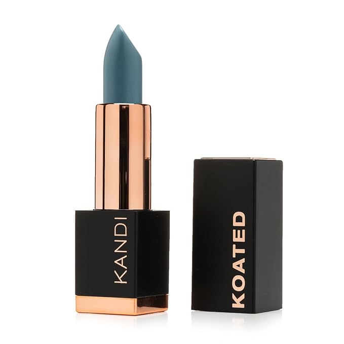 Kandi Koated Suede Matte Lipstick – Cougar A Slate Blue-Gray – Highly Pigmented Long-Lasting Matte Lipstick for Women – Creamy Smooth Finish – Vegan, Cruelty-Free & Paraben-Free Beauty Makeup