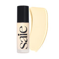 Saie Glowy Super Skin Tint Liquid Foundation - Weightless + Dewy Foundation with Lightweight Medium Coverage - Hydrating Face Makeup + Skin Care Serum Hybrid with Hyaluronic Acid - Shade 2 (1.01 oz)