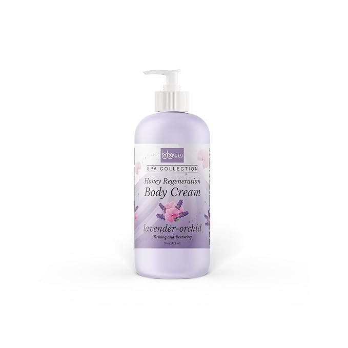 BeBeauty Lavender Orchid Honey Regeneration Body Cream Hydrating & Nourishing Body Lotion for Smooth, Soft, Revitalized Skin 16 oz