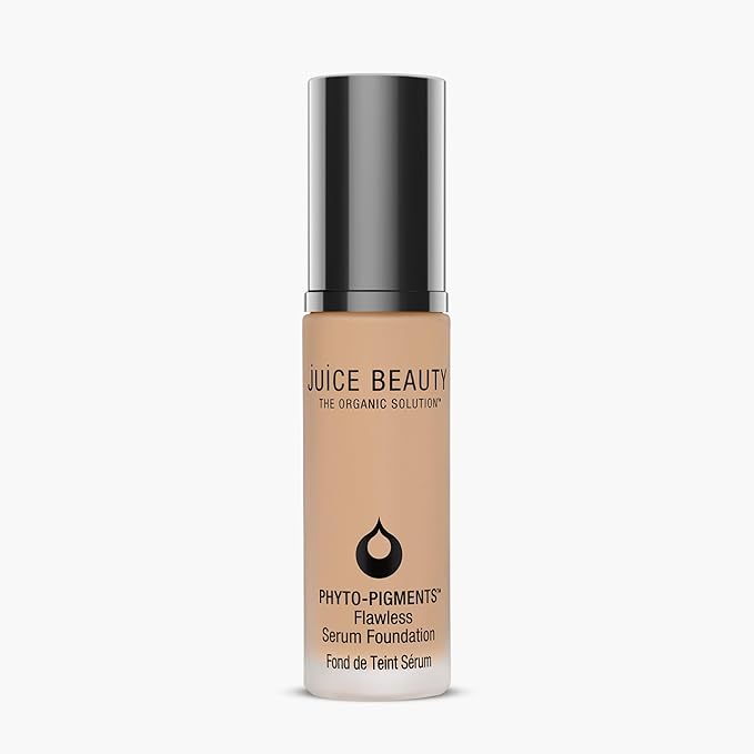 Juice Beauty Phyto-Pigments Flawless Serum Foundation - 10 Naked Beige - 30 mL - Medium-to-Full, Long-Lasting Coverage - Reduces Look of Wrinkles + Pores - Vegan, Cruelty Free
