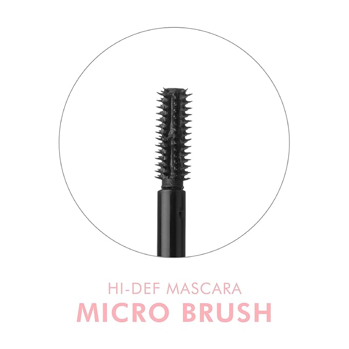 Beauty for Real Hi-Def Mascara, Just Black - Set of 3 - Defining & Volumizing Lash Definer - Humidity & Smudge Proof - Micro Brush Ensures Versatile Application - 2.3 oz