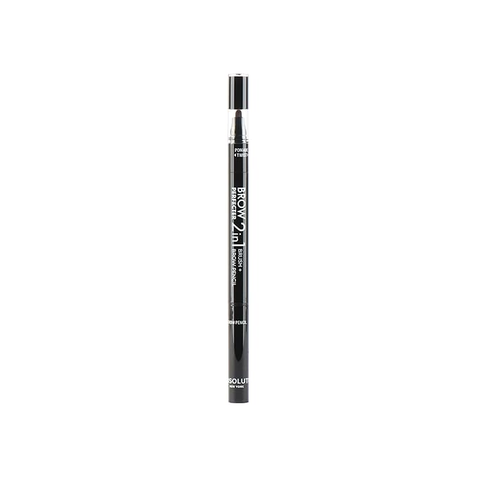 Absolute New York 2-in-1 Brow Perfecter, Dual-Ended Eyebrow Tool, Pencil and Pomade (AEBD03 Honey Brown)