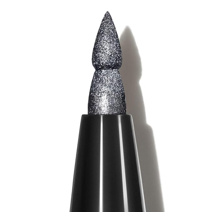 Revlon So Fierce! Chrome Ink Liquid Eyeliner, Longlasting Bold Metallic Pen Liner with Dip Ink Cap for Pearl, Shimmer Blend, 901 Gunmetal, 0.03 oz.