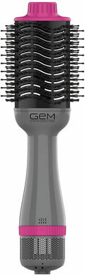 GEM Hot Air Styling Brush for Dry - Style - Volume for Dry Style Blow Dryer Brush, Gray (Gray)
