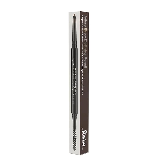 Sistar Micro Brow Defining Pencil Stylist Waterproof Eyebrow Pencil, Ultra Fine Double Ended Fill and Shape (Dark Chocolate)