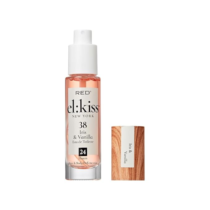 EL:KISS Hair Perfume & Body Mist, Iris & Vanilla Inspired by La V. E. Belle, Eau de Toilette 30mL (1.01 Fl Oz), Hydrating & Long-Lasting, Alcohol & Mineral Oil-Free, Jojoba, Argan Oil & Aloe Vera