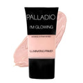 Palladio I'm Glowing Illuminating Primer, Pearly Pink Makeup Primer for Face, Contains Aloe Vera, Grape Seed Oil, Green Tea, Brightens Complexion, Combats Wrinkles, Fine Lines & Pores, 0.67 oz