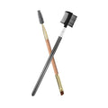 Duo Bamboo Eyebrow Brush Set - Angled Brow Brush & Spoolie Eyelash Comb