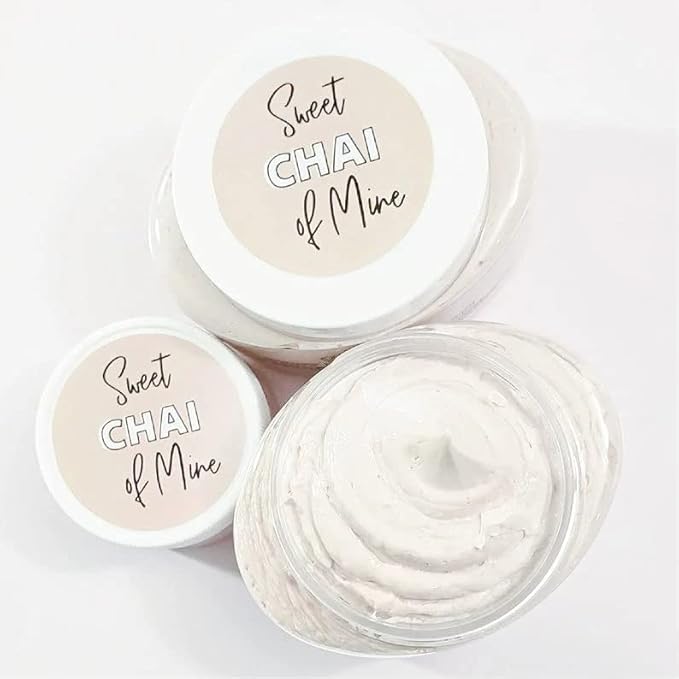 Sunbasil Soap Sweet Vanilla Chai Whipped Body Butter Lotion. Fall Scented Moisturizer. Tea Lover Gift