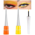 evpct 2Pcs Orange Yellow Liquid Eyeliner Set Waterproof Neon Orange Yellow Eye Liners Liquid for Women Stamps Shapes for Eyes delineadores de colores para ojos delineador de ojos contra el agua 07&09