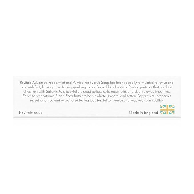 REVITALE Advanced Peppermint & Pumice Foot Scrub Soap – Exfoliating & Revitalising Bar for Feet